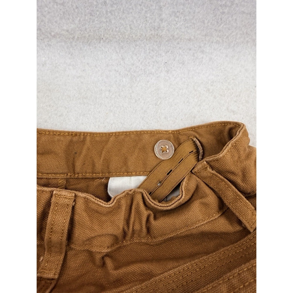 Carhartt Boys Carpenter Pants Brown Cotton Canvas BN8311-B Size 7, Adj Waist - Picture 6 of 9